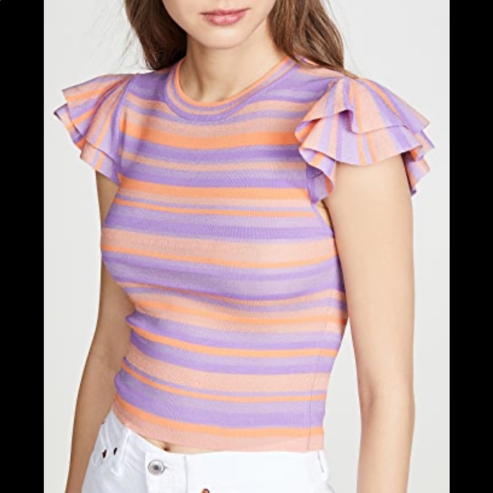 Alice + Olivia Kenia Striped Top